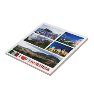 SCL059 TAORMINA, I Love, Mosaic Sicily, Ceramic Tile