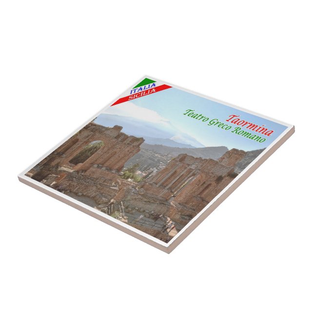 SCL065 TAORMINA, Sicily, Italy, Ceramic Tile (Side)