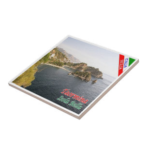 SCL068 TAORMINA, Isola Bella, Sicily, Ceramic Tile