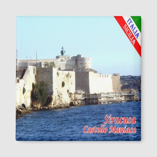 SCL070 SIRACUSA Castle Maniace Sicily Fridge Magnet