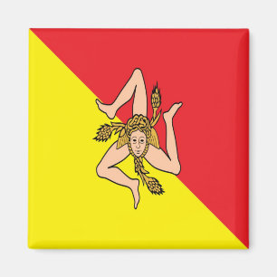 SCL082 SICILIAN FLAG, Sicily, Italy, Fridge Magnet