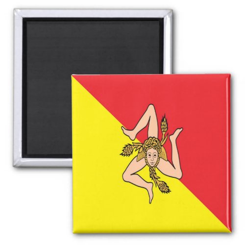 SCL082 SICILIAN FLAG Sicily Italy Fridge Magnet