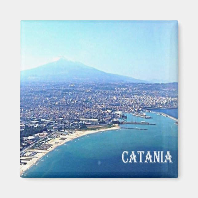 SCL086 CATANIA, Etna, Sicily, Fridge Magnet (Front)