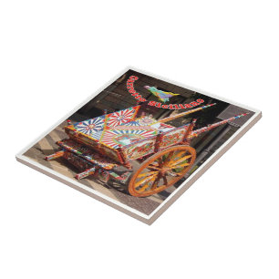 SCL095 TYPICAL SICILIAN CART, Sicily, Ceramic Tile