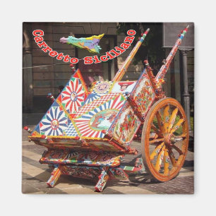 SCL095 TYPICAL SICILIAN CART, Sicily, Fridge Magnet