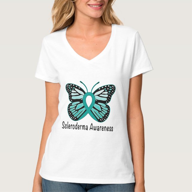 Scleroderma Awareness Butterfly T-Shirt (Front)