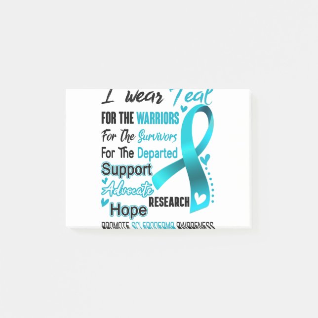 Scleroderma Awareness Month Ribbon Gifts Post-it Notes (Front)