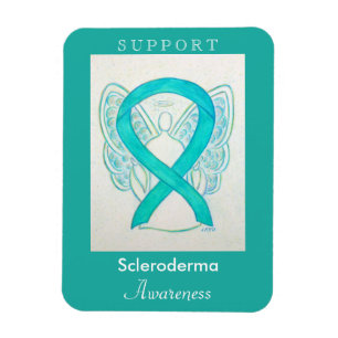 Scleroderma Awareness Ribbon Angel Custom Magnet