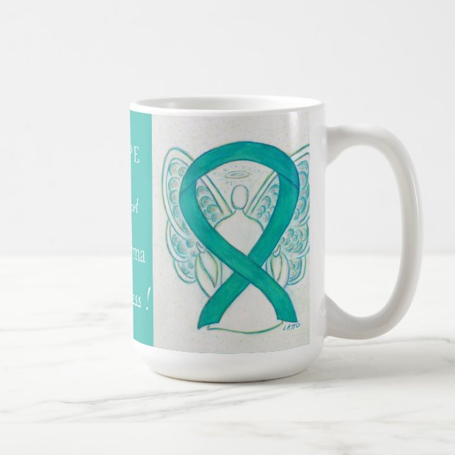 Scleroderma Awareness Ribbon Angel Custom Mug (Right)