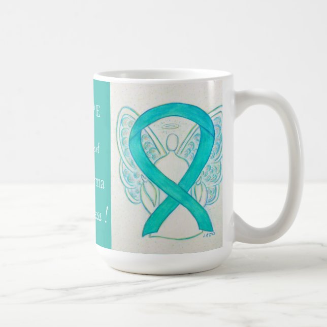 Scleroderma Awareness Ribbon Angel Custom Mug (Right)