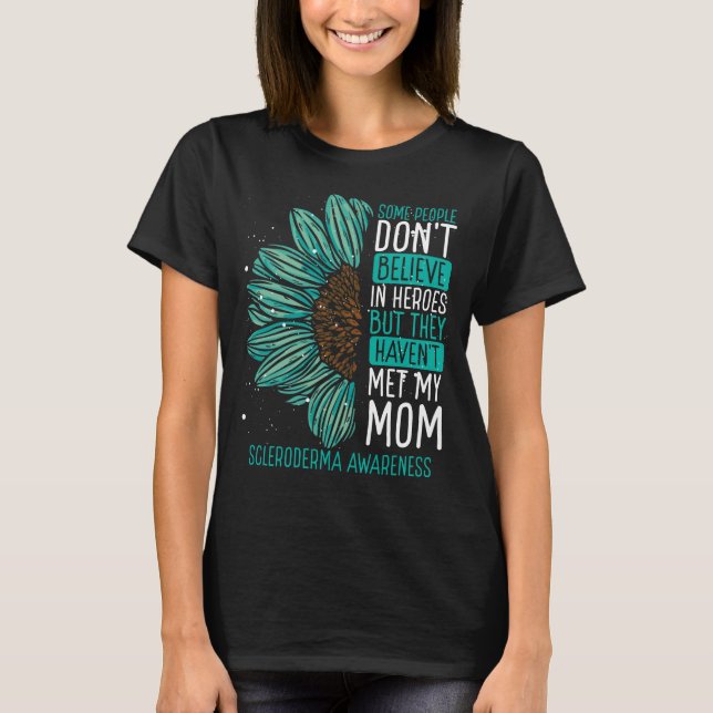 Scleroderma Awareness Ribbon Mom Warrior T-Shirt (Front)