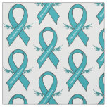 Scleroderma Awareness Ribbon with Wings Fabric