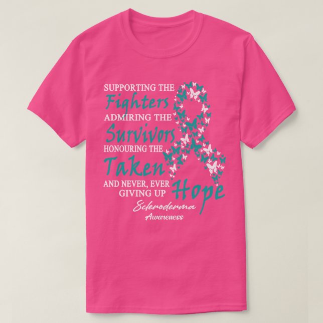 Scleroderma Awareness Supporting The Fighters Butt T-Shirt (Design Front)