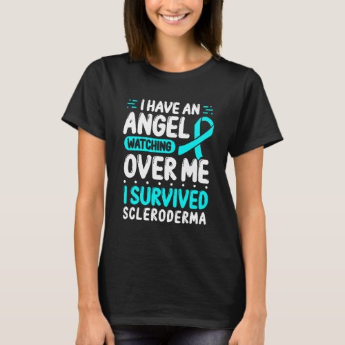 Scleroderma Awareness Teal Ribbon I Angel T_Shirt