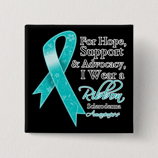Scleroderma Support Hope Awareness Button (Front)