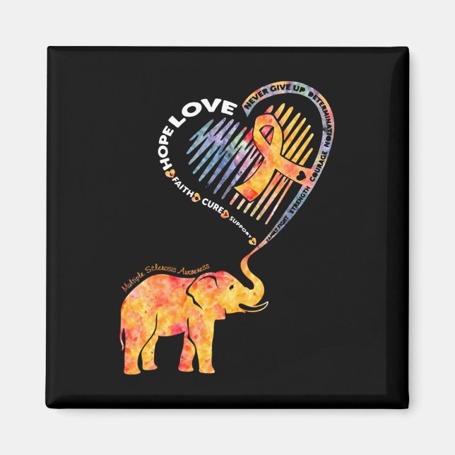 Sclerosis Awareness Faith Hope Love Support  Magnet (Front)