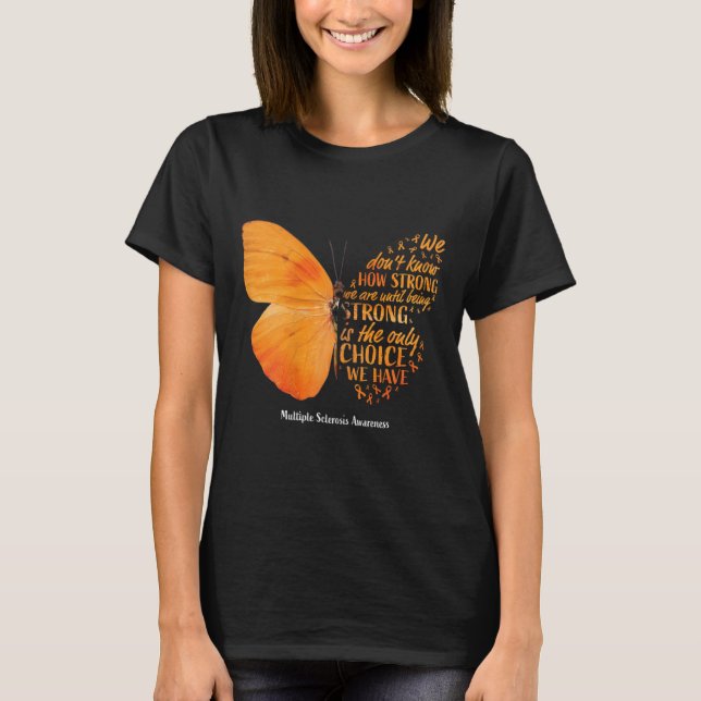 Sclerosis Awareness Gifts Women Mom Cute Butterfly T-Shirt (Front)