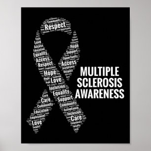 Sclerosis Awareness Ms Respect Care Advocacy Gift Poster