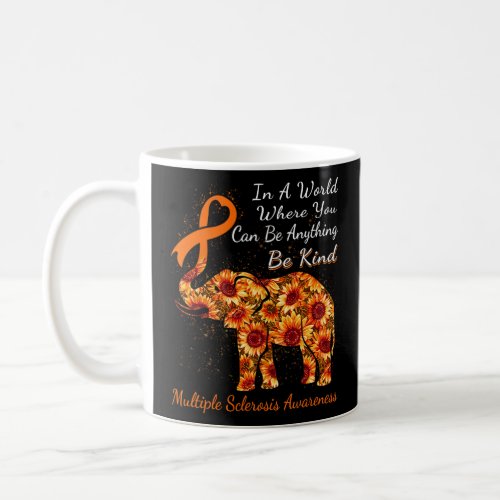 Sclerosis Awareness Sunflower Elephant Be Kind   Coffee Mug