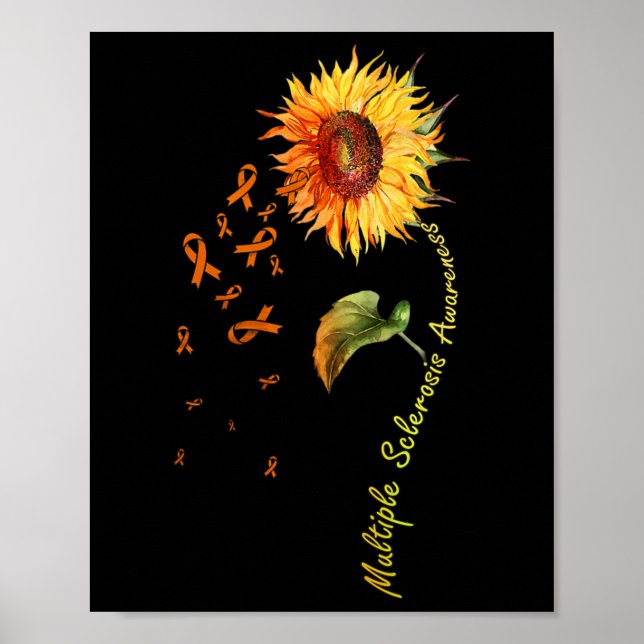 Sclerosis Awareness Sunflower Ms Awareness  Poster (Front)