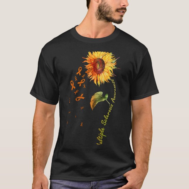 Sclerosis Awareness Sunflower Ms Awareness  T-Shirt (Front)