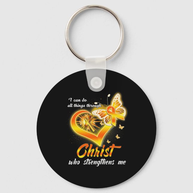 Sclerosis - I Can Do All Things Through Christ  Keychain (Front)