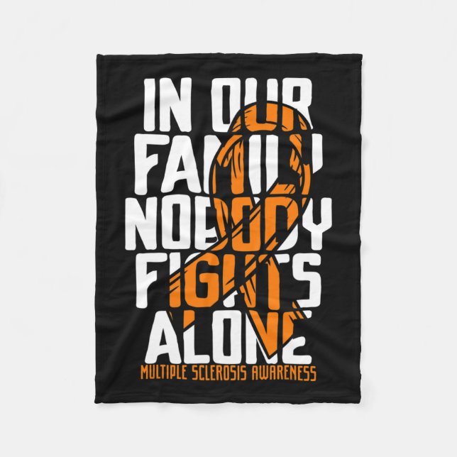 Sclerosis Ms Support Multiple Sclerosis Awareness  Fleece Blanket (Front)