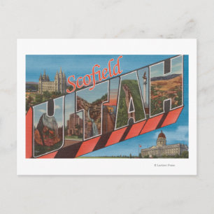 Scofield, Utah - Large Letter Scenes Postcard