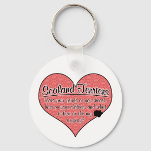 Scoland Terrier Paw Prints Dog Humor Keychain