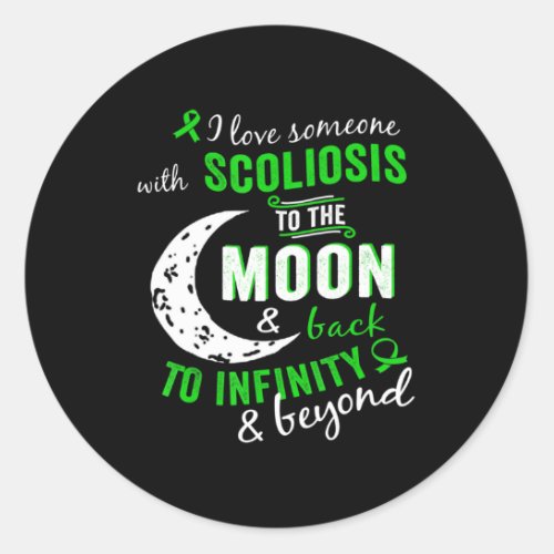 Scoliosis Awareness  For WomenMen Scoliosis  Classic Round Sticker