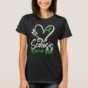 Scoliosis Awareness Mom Heart Scoliotic Warrior Su T-Shirt