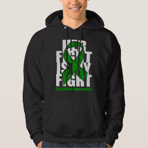 Scoliosis Awareness Month June Green Ribbon Her Fi Hoodie