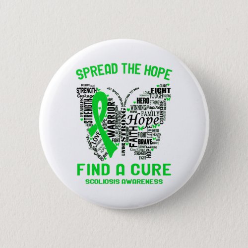 Scoliosis Awareness Month Ribbon Gifts Button