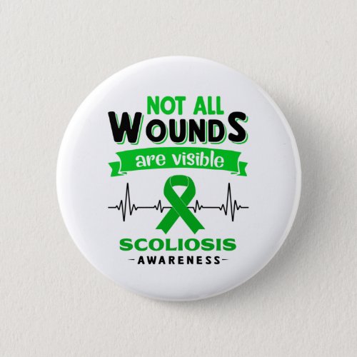 Scoliosis Awareness Month Ribbon Gifts Button