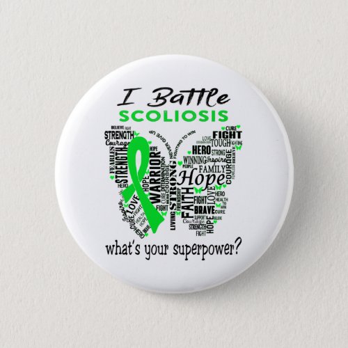 Scoliosis Awareness Month Ribbon Gifts Button