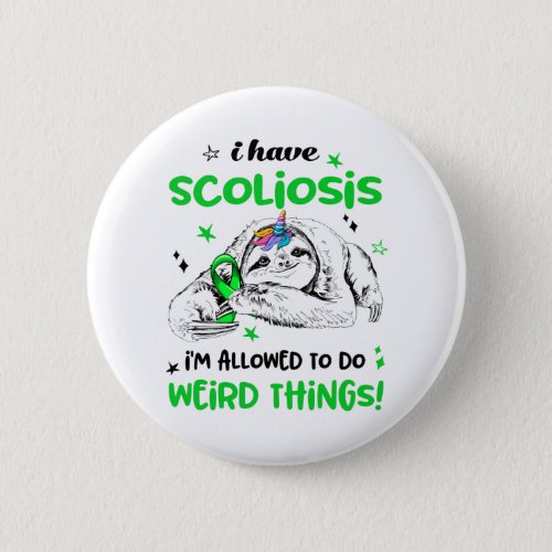 Scoliosis Awareness Month Ribbon Gifts Button