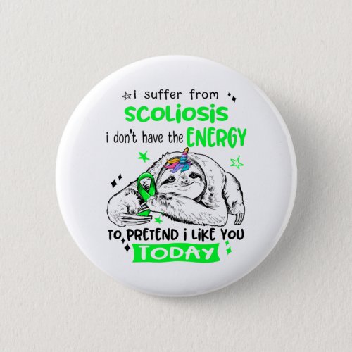 Scoliosis Awareness Month Ribbon Gifts Button