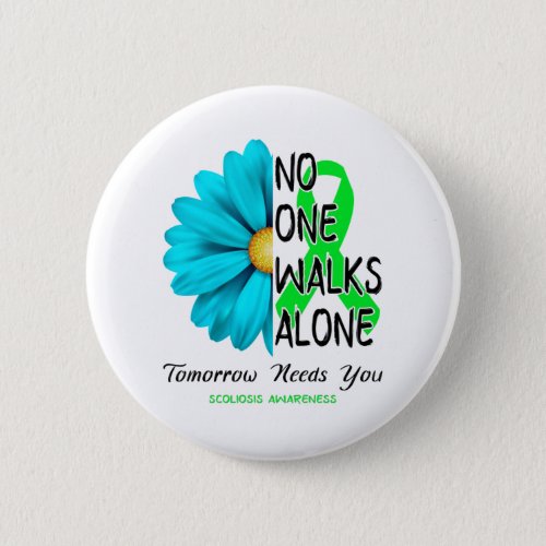 Scoliosis Awareness Month Ribbon Gifts Button