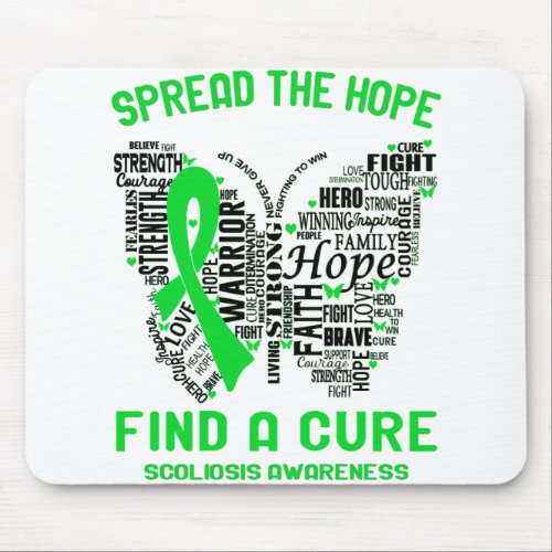 Scoliosis Awareness Month Ribbon Gifts Mouse Pad