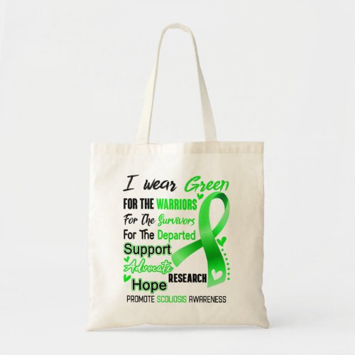 Scoliosis Awareness Month Ribbon Gifts Tote Bag