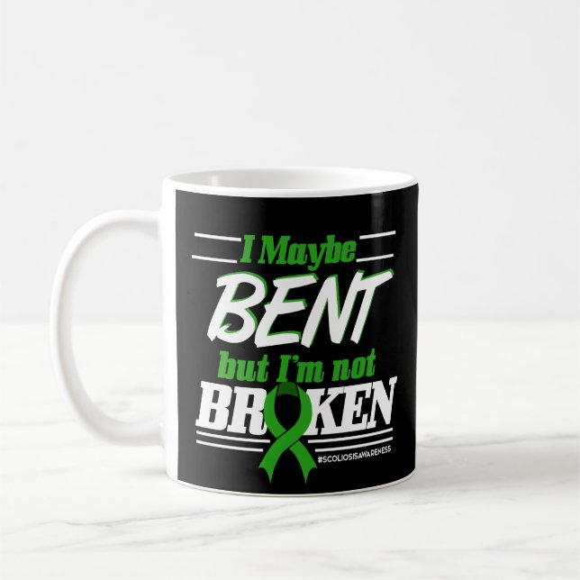 Scoliosis Awareness Mug Support Green Ribbon (Left)