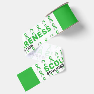 Scoliosis Awareness Pattern Ribbon