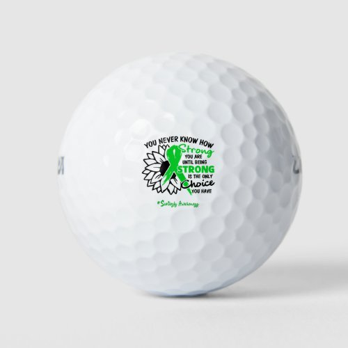 Scoliosis Awareness Ribbon Support Gifts Golf Balls