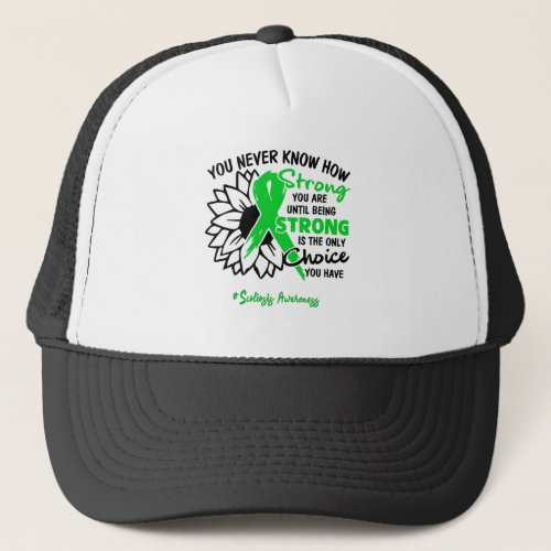 Scoliosis Awareness Ribbon Support Gifts Trucker Hat