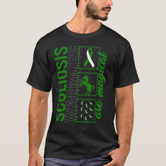Scoliosis Awareness Scoliosis Warriors Are Magical T-Shirt (Front)