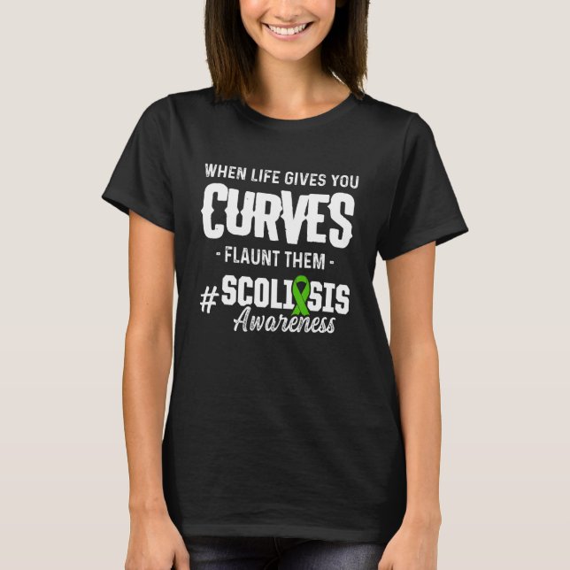 Scoliosis Awareness Scoliotic Warrior Survivor 2 T-Shirt (Front)