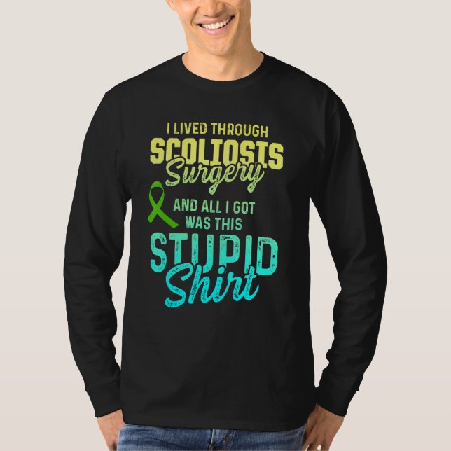 Scoliosis Awareness Scoliotic Warrior Survivor 4 T-Shirt (Front)