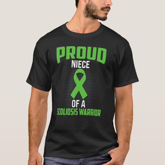 Scoliosis  Back Spinal Injury Warrior's Niece Scol T-Shirt (Front)