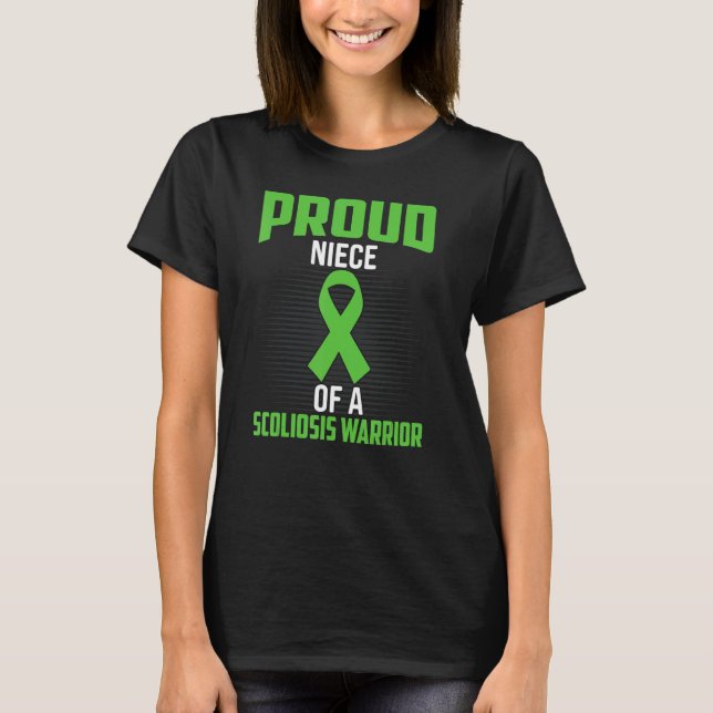 Scoliosis  Back Spinal Injury Warrior's Niece Scol T-Shirt (Front)