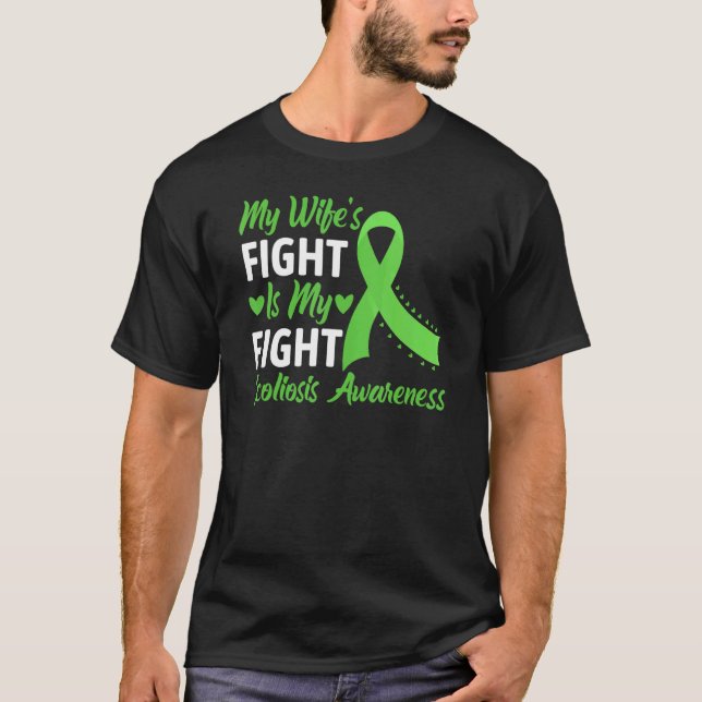 Scoliosis  Men's Spinal Injury Warriors Husband Sc T-Shirt (Front)